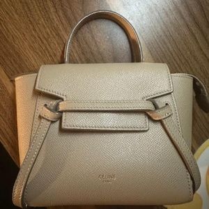 Celine Pico Belt Bag in Grained Calfskin (Light Taupe)